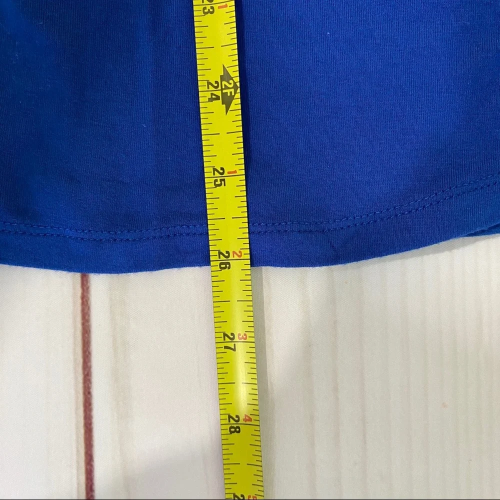 MICHAEL KORS Blue Tank Top with Fringe & Rivets, M - Picture 15 of 16